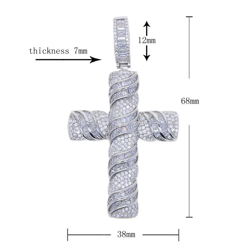 2025 New Arrived Hip Hop Rock Cross Pendant