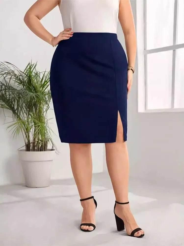 Plus Size Summer Mini Skirts Women Slim Bodycon Fashion Split Sexy Ladies Skirts High WaistWoman Skirts - Empire P.E