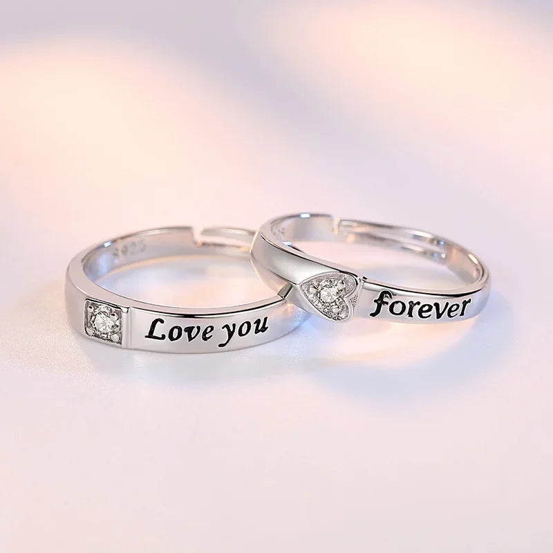 NEW 925 Sterling Silver Moissanite Diamond Couple Rings - Empire P.E