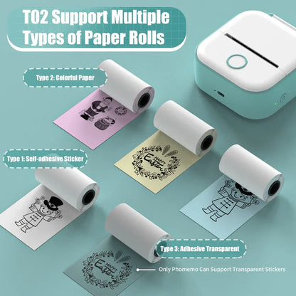 Portable Mini Wireless Thermal Pocket Printer Self-adhesive Stickers - Empire P.E