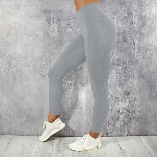 Yoga Fitness Women Leggings High Waist Tights with Pocket Gym Workout Running Stretchy Sexy Butt Liftting Casual Skinny Pants - Empire P.E