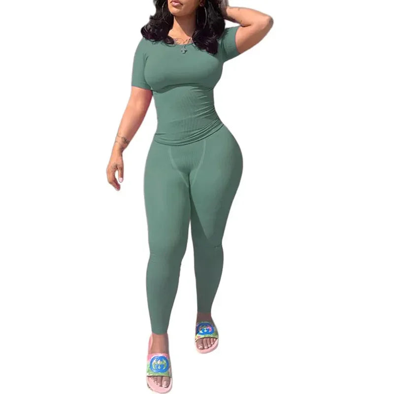 Lounge Wear Ribbed Casual 2 Piece - Empire P.E