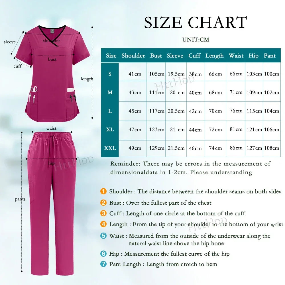 Nurse Uniform Healthcare Scrubs Set