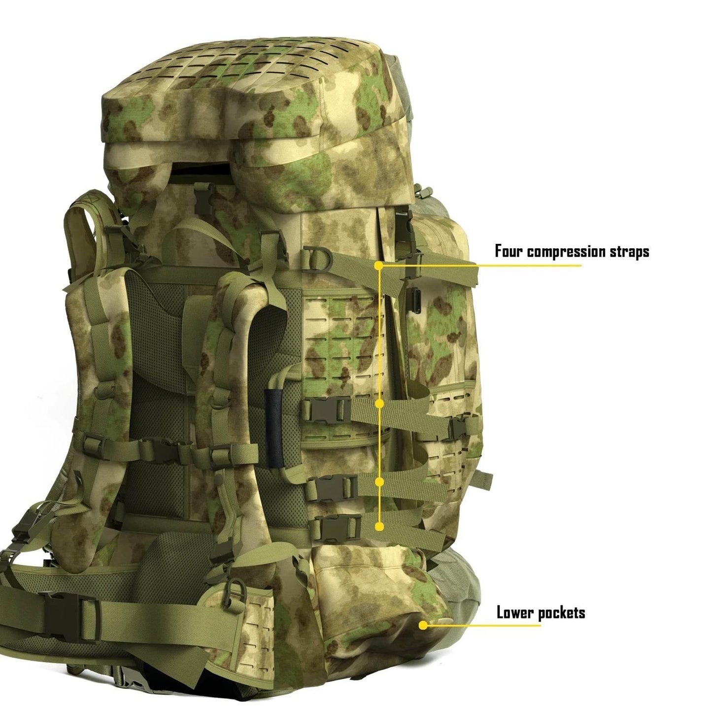 Military ILBE Army Large Rucksack with Detacheable Tactical Assault Backpack - Empire P.E