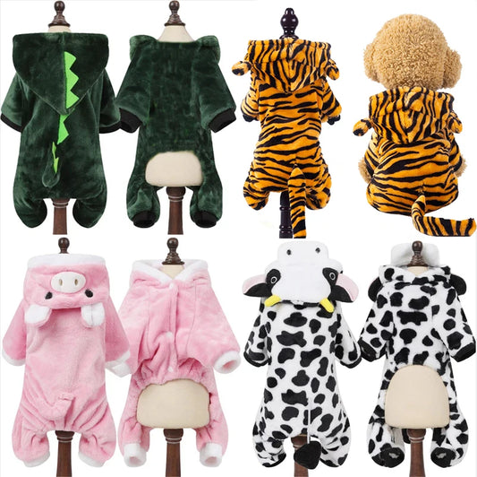 Pet Dog Soft Warm Fleece Jumpsuits