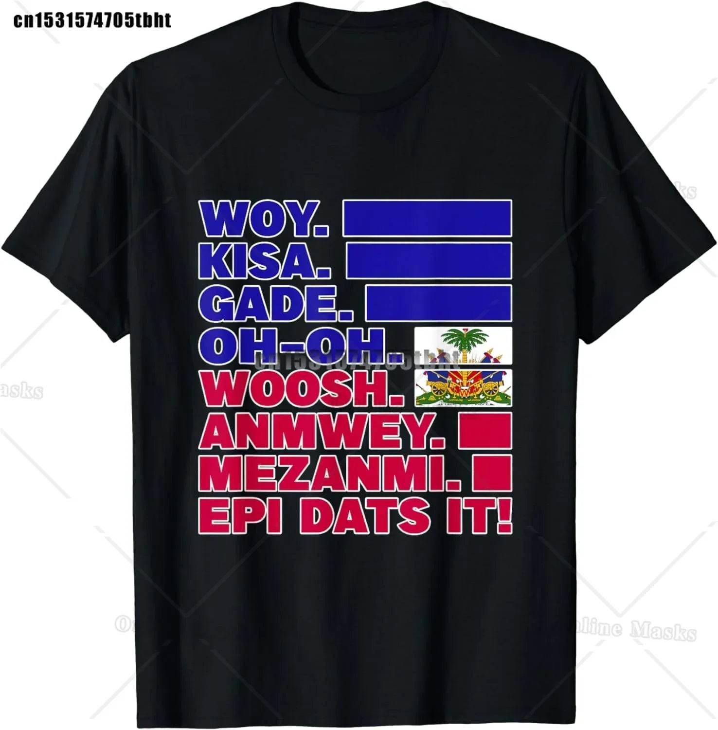 Haitian Coat of Arms Haiti Emblem Symbol Vintage T Shirts Cotton Streetwear Short Sleeve Birthday Gifts Summer Mens Clothing - Empire P.E