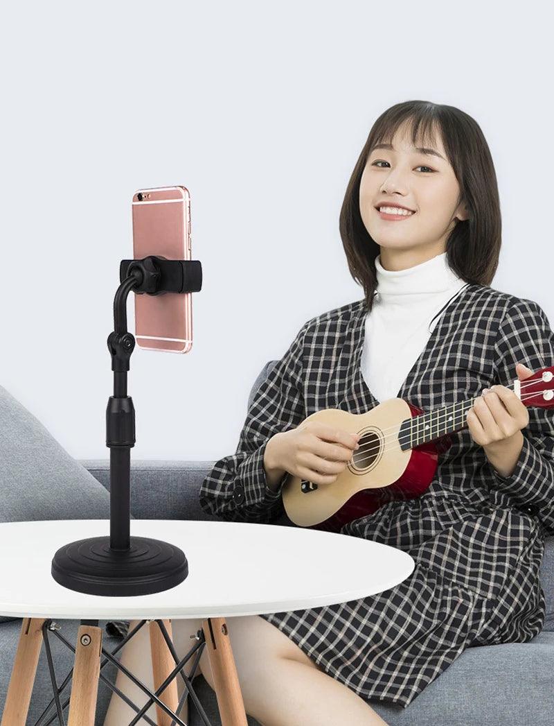 Desktop Tripod for Phone Smartphone Iphone with Phone Holder Stand Bracket Tripe for Mobile Telefoon Statief Stand Table - Empire P.E