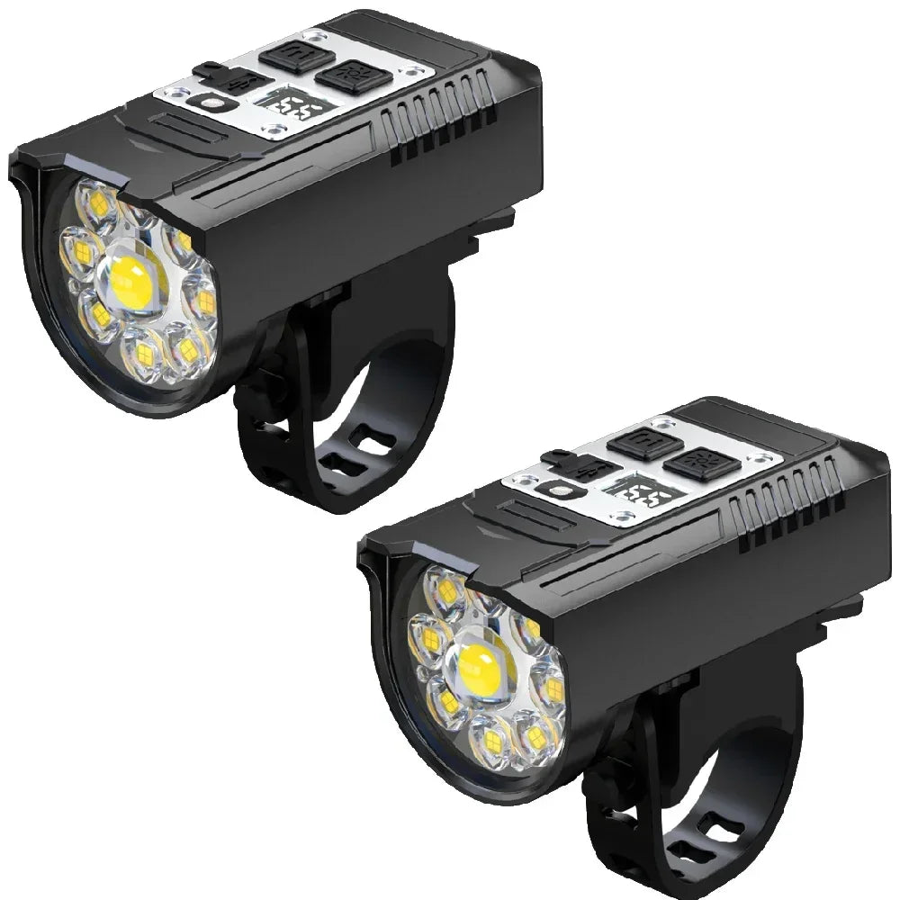 Bright Bicycle Light 9 LED Front USB Rechargeable - Empire P.E