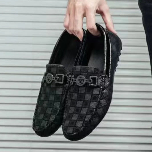Leather Shoes for Men Round Toe Non Slip and Waterproof Loafers - Empire P.E