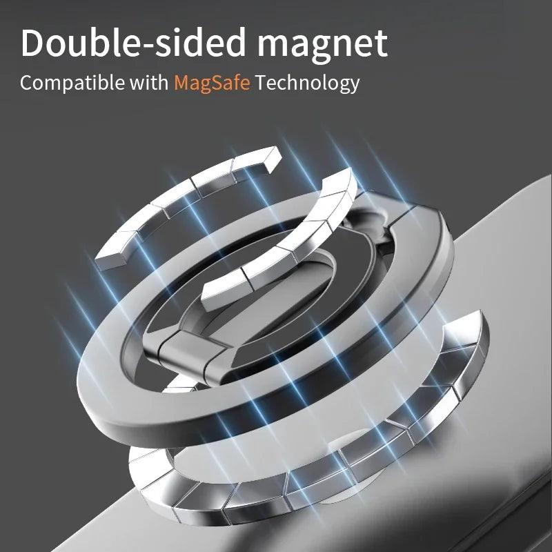 For MagSafe Double Sided Magnetic Phone Ring Holder Portable Folding Cellphones Stand Phone Accessories Support Bracket Grip Tok - Empire P.E