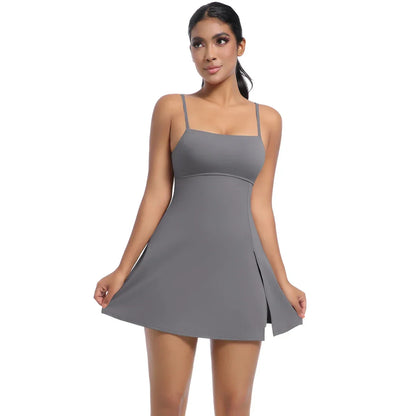 Women Yoga Tennis Skirts Gym Golf Running Sports Fitness Jumpsuit Skirt Sports Overalls Fitness Suits Gym Tracksuit Dance Skirt - Empire P.E