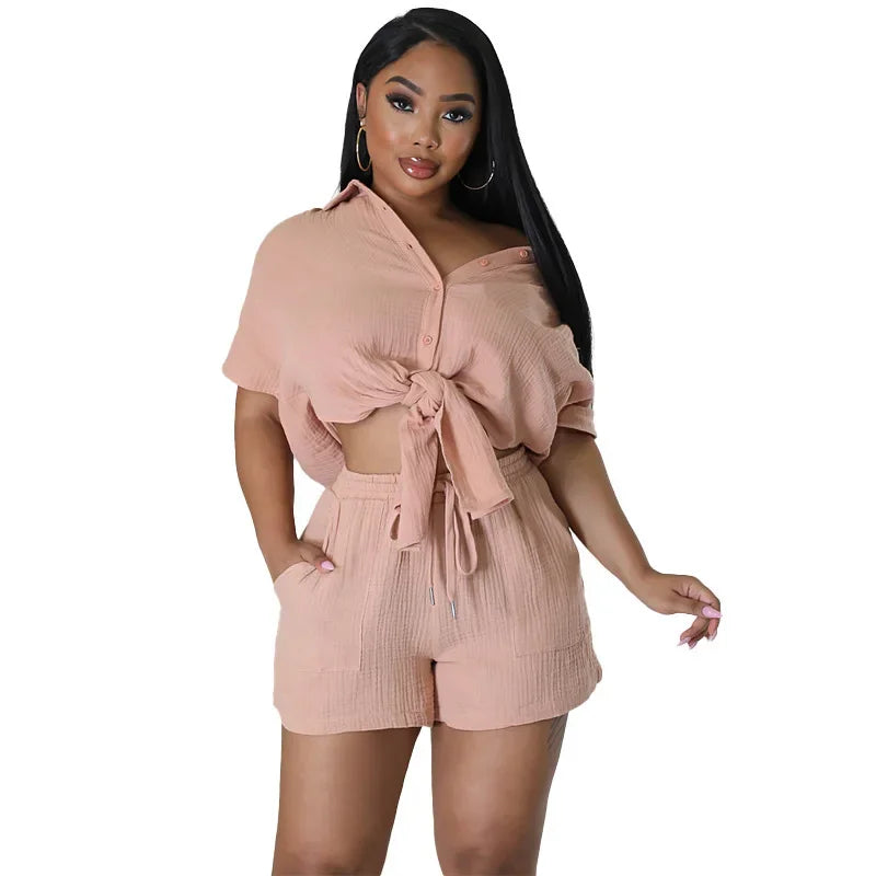Women Two Piece Sets Elastic Waist - Empire P.E