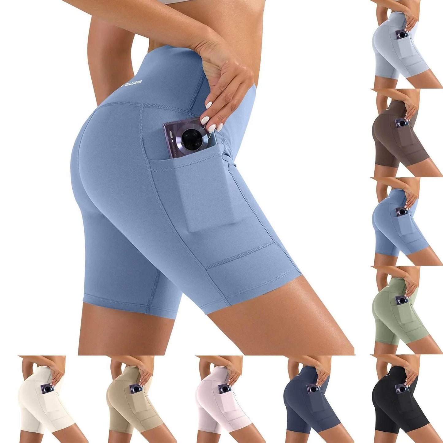 Women Sports Short Yoga Shorts High Waist Breathable Soft Fitness Tight Women Yoga Legging Shorts Cycling Athletic Gym Shorts - Empire P.E