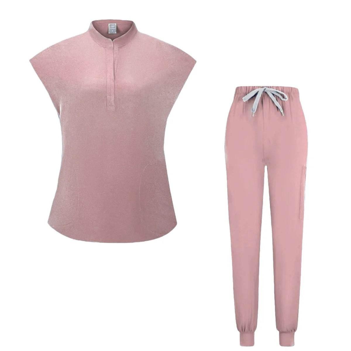 Summer Scrubs Set Medical Uniform Summer Scrubs Set Pet Clinic Nursing Workwear New Fashion Women Man Scrubs Joggers Sets - Empire P.E