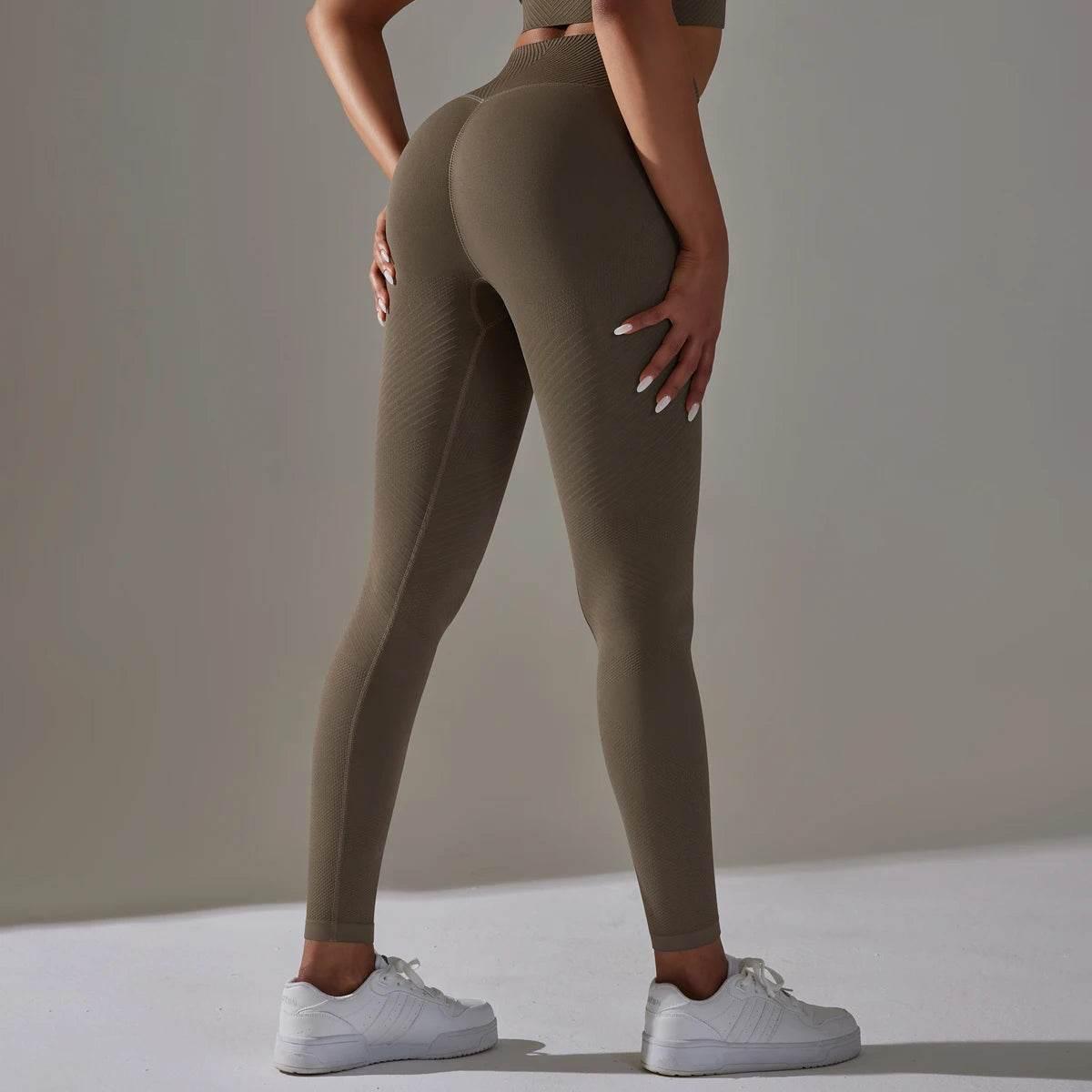 Women Yoga Set Seamless Gym Sportswear Long Seelves High Waist Leggings Sports Clothing Set Fitness Bra Vest Shorts Tracksuit - Empire P.E