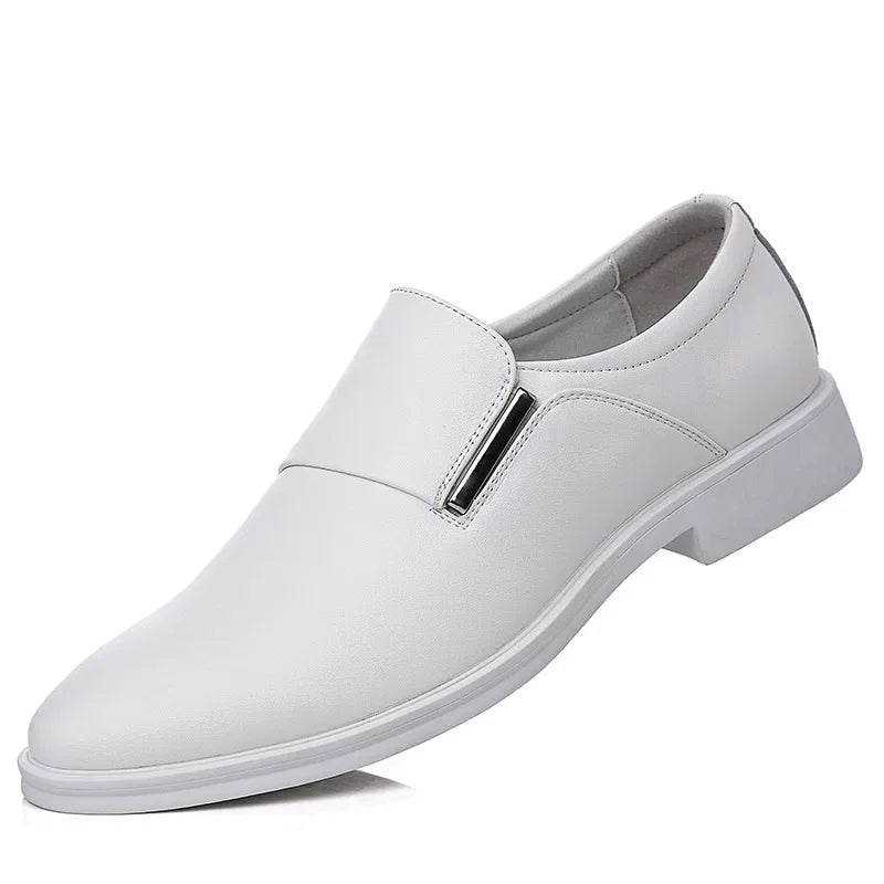 British Style Pointed-Toe Cowhide Leather Oxfords - Empire P.E