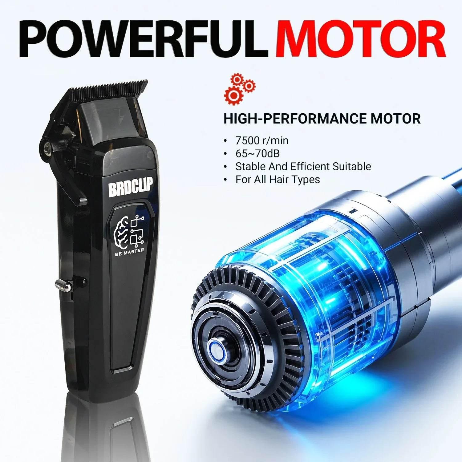 New Professional BRDCLIP BRD106 078 Hair Clipper 7500RPM 7200RPM Hair Salon Trimmer DLC Blade with Charging Base Barber for Men - Empire P.E