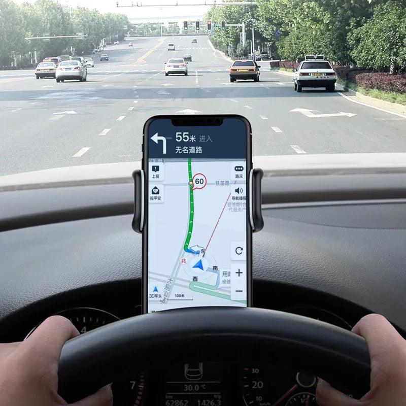 360 Rotatable Car Phone Holder Universal Cell Phone Stands Car Rack Dashboard Support for Auto Grip Mobile Phone Fixed Bracket - Empire P.E