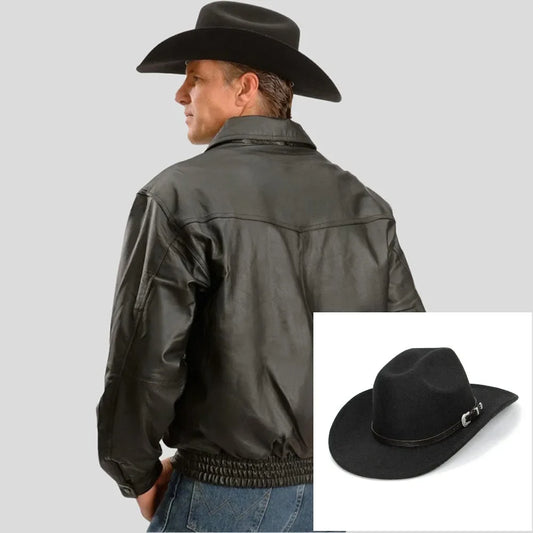 Classic Retro Black Cowboy Hat Unisex - Empire P.E
