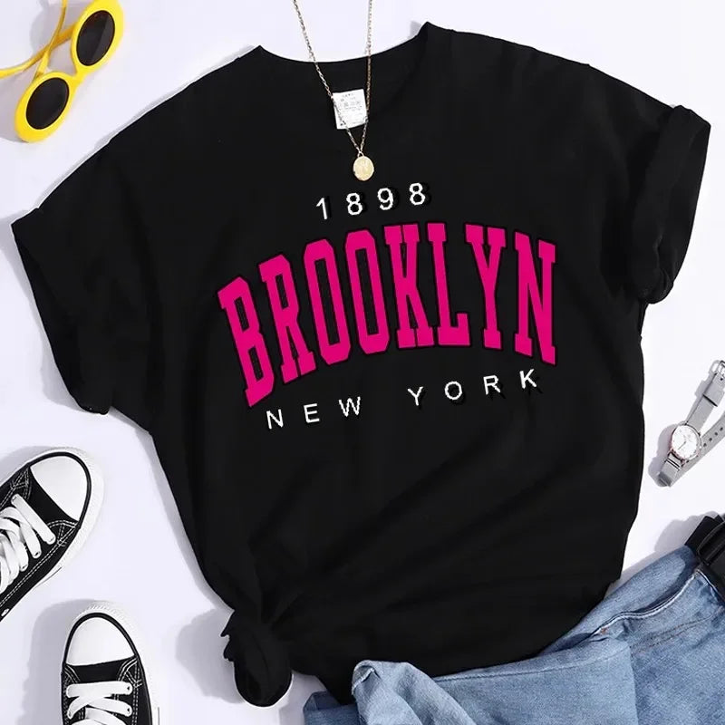 2024 New Summer Women T Shirt 1898 Brooklyn New York - Empire P.E