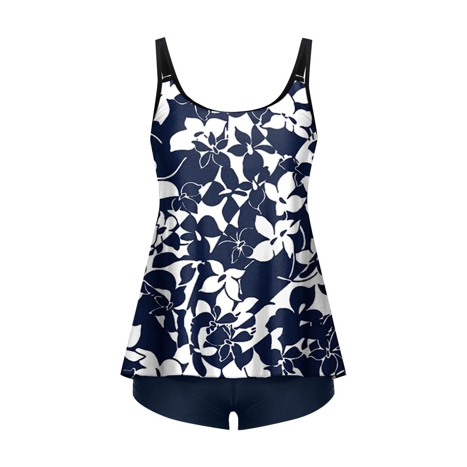 2024 Personality Popular Women's Swimsuit Sexy Printed Vest Shorts Swimsuit Two-Piece Set Soft And Comfortable Swimwear - Empire P.E
