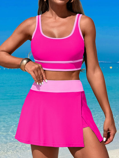 2026 Sporty Swimsuit Women Two Pieces High Waist Beach Dress