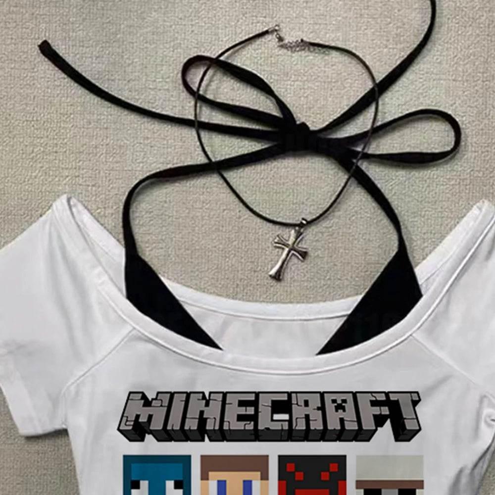 Woman Clothes for Women Trashy Y2k 2000s Tops With Suspenders Female Clothing Crop Top Sexys Summer Women's Cropped Emo Corset - Empire P.E