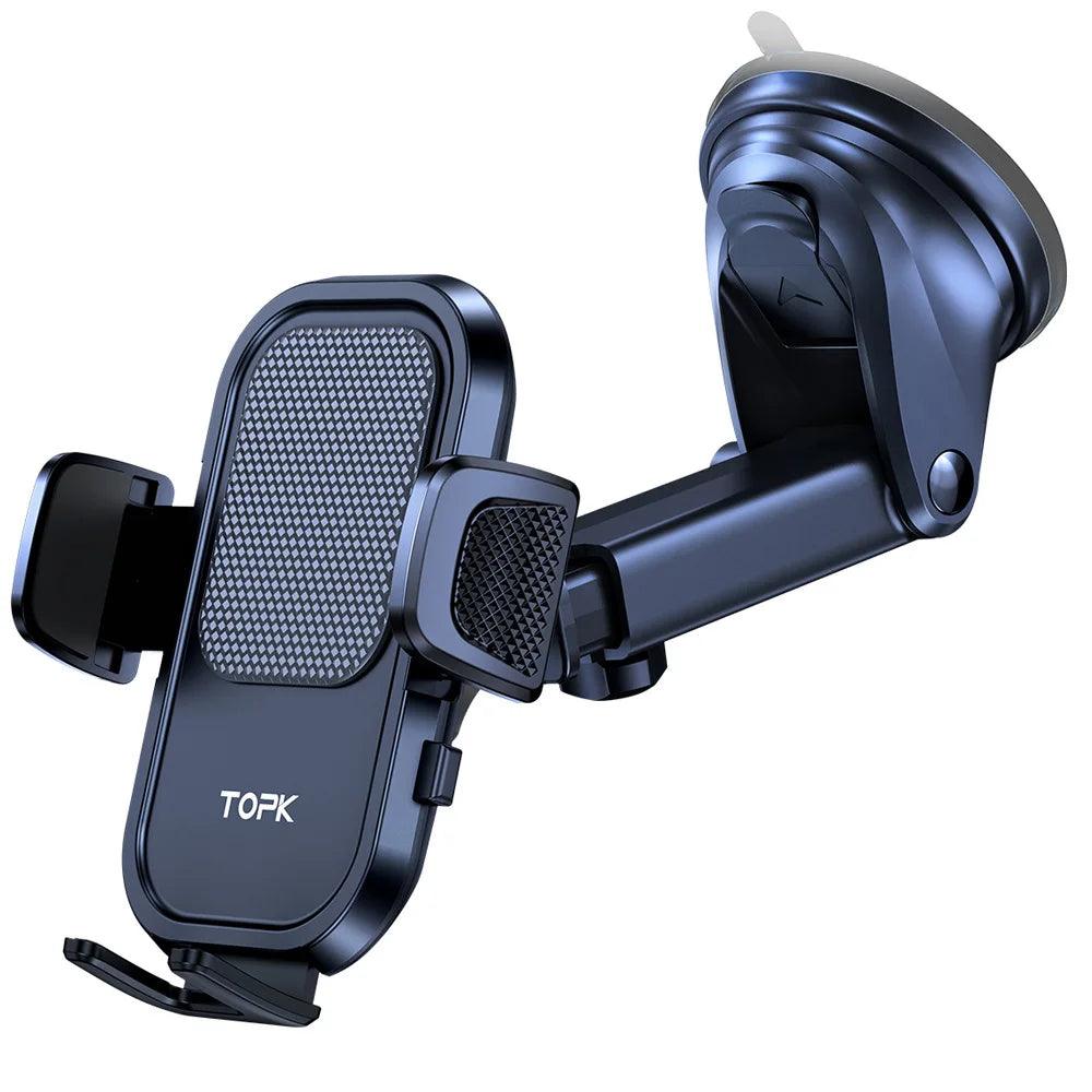 TOPK Car Phone Holder Mount for IPhone[Powerful Suction] Phone Mount for Car Dashboard Car Accessories Automobile for Smartphone - Empire P.E