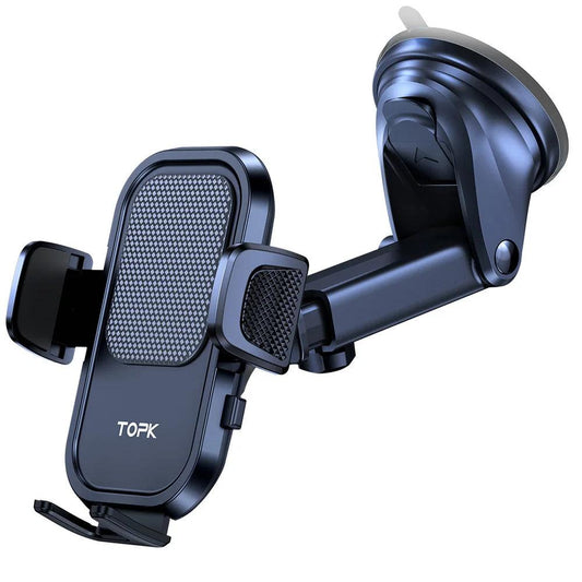 TOPK Car Phone Holder Mount for IPhone[Powerful Suction] Phone Mount for Car Dashboard Car Accessories Automobile for Smartphone - Empire P.E