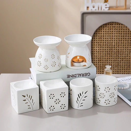 White Ceramic Incense Burner