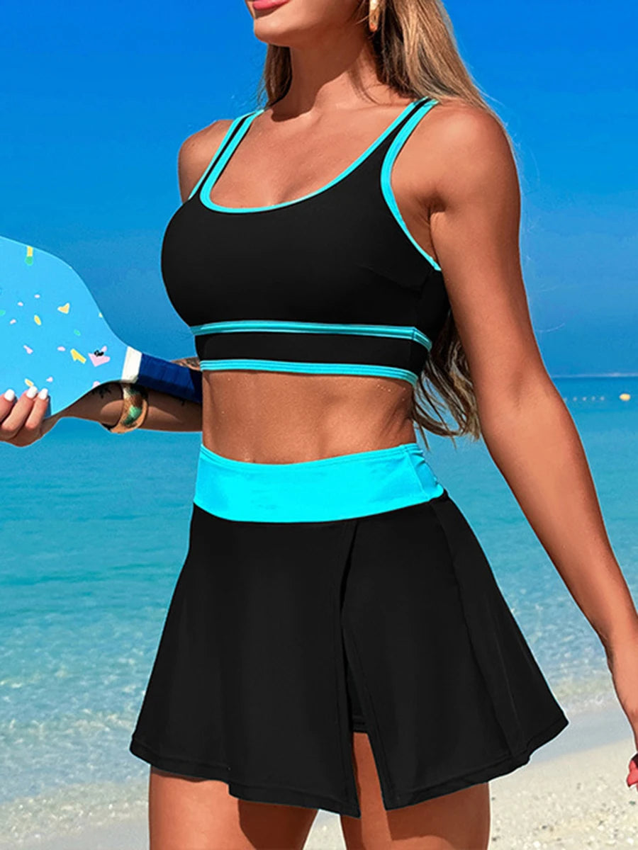 2026 Sporty Swimsuit Women Two Pieces High Waist Beach Dress