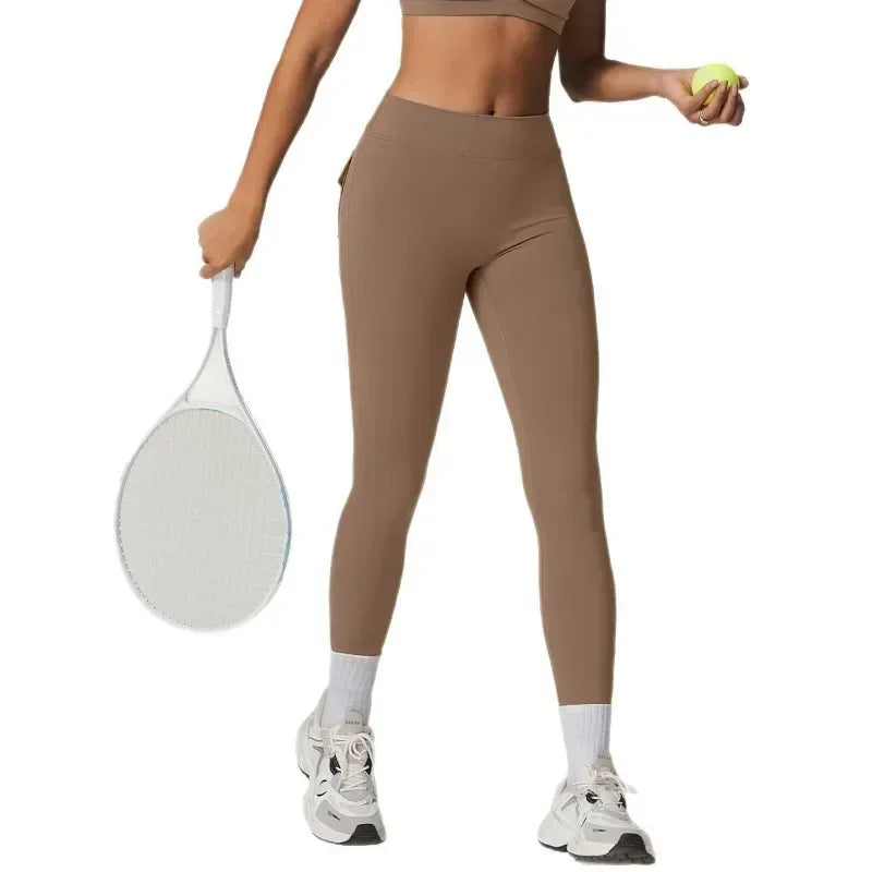 Fitness Yoga Leggings for Women Pocket Scrunched Gym Leggings High Waist Butt Liftting Tights Sexy Booty Shorts Bell-bottoms - Empire P.E