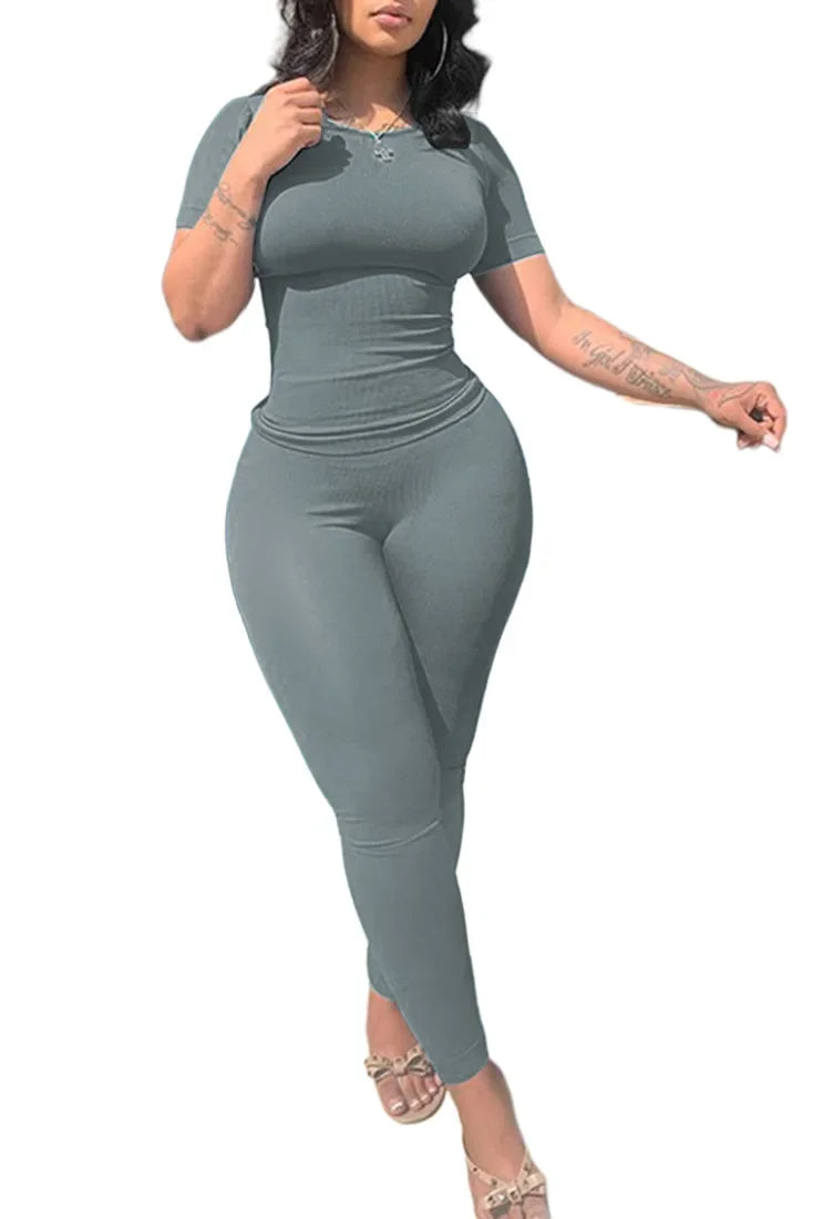 Lounge Wear Ribbed Casual 2 Piece - Empire P.E