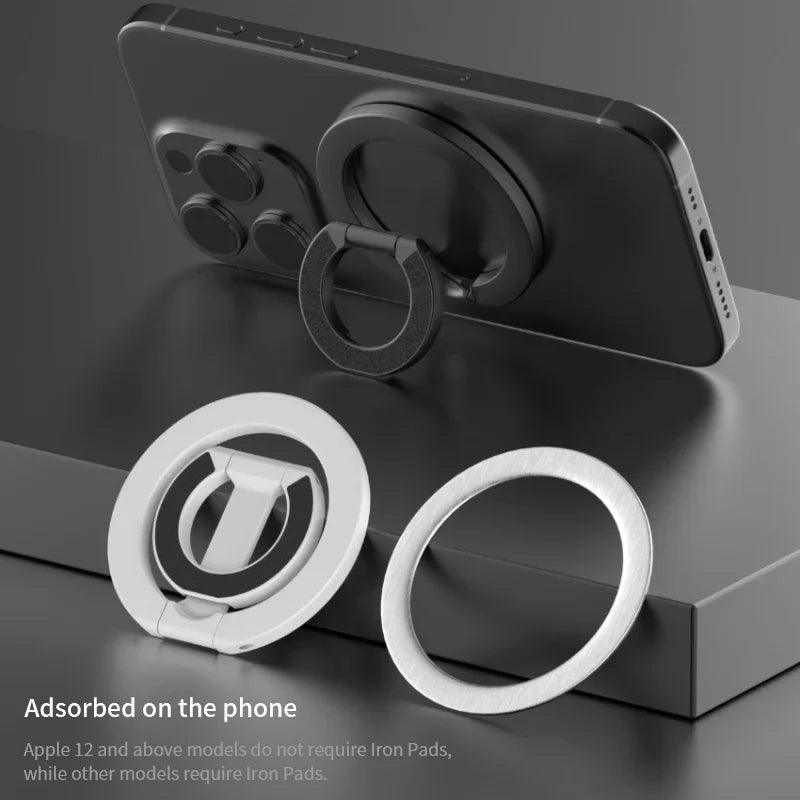For MagSafe Double Sided Magnetic Phone Ring Holder Portable Folding Cellphones Stand Phone Accessories Support Bracket Grip Tok - Empire P.E