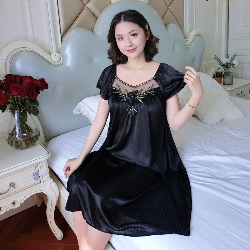 Ladies Ice Silk Nightgowns - Empire P.E