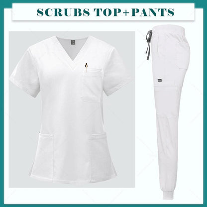 Men Women's Medical Nurse Uniform Surgical Scrubs Set Clinical Nursing Workwear Pet Clothes Lab Suit Veterinaria Spa Accessories - Empire P.E