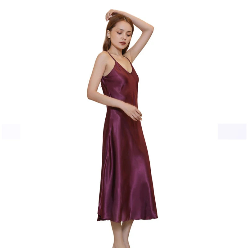 Summer style Satin Silk Nightdress - Empire P.E