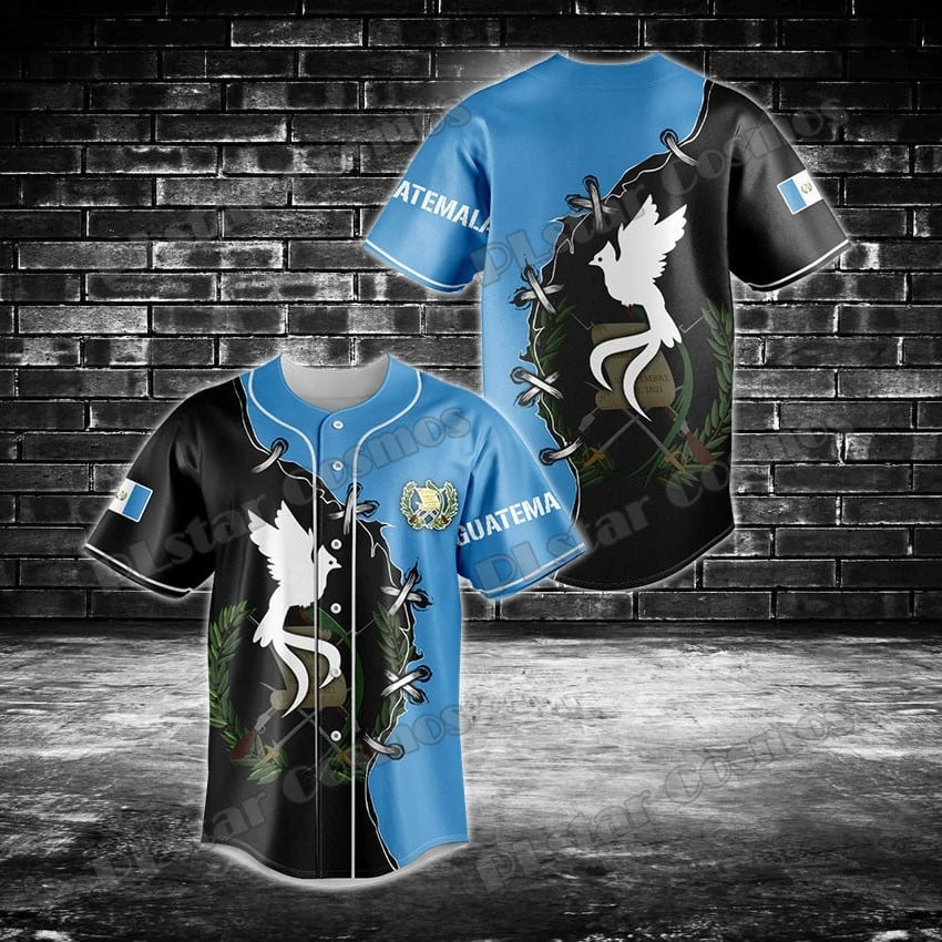 Argentina/Panama/Scotland Flag & Coat Of Arms 3D Printed Fashion Men's Baseball Shirt Street Unisex Adult Baseball Jersey KZ07 - Empire P.E