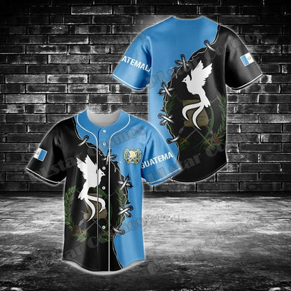 Argentina/Panama/Scotland Flag & Coat Of Arms 3D Printed Fashion Men's Baseball Shirt Street Unisex Adult Baseball Jersey KZ07 - Empire P.E