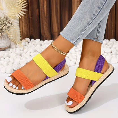 Ladies Leopard Print Flat Sandals