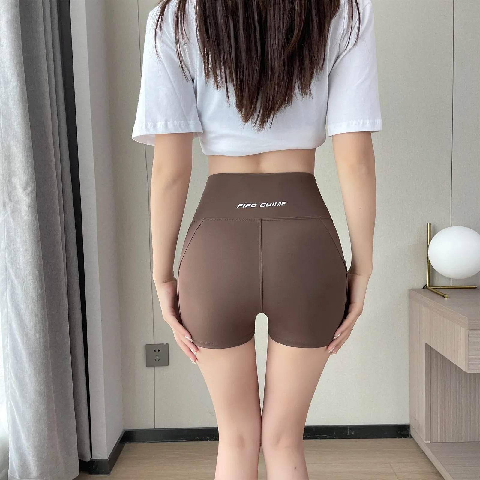 Women Sports Short Yoga Shorts High Waist Breathable Soft Fitness Tight Women Yoga Legging Shorts Cycling Athletic Gym Shorts - Empire P.E