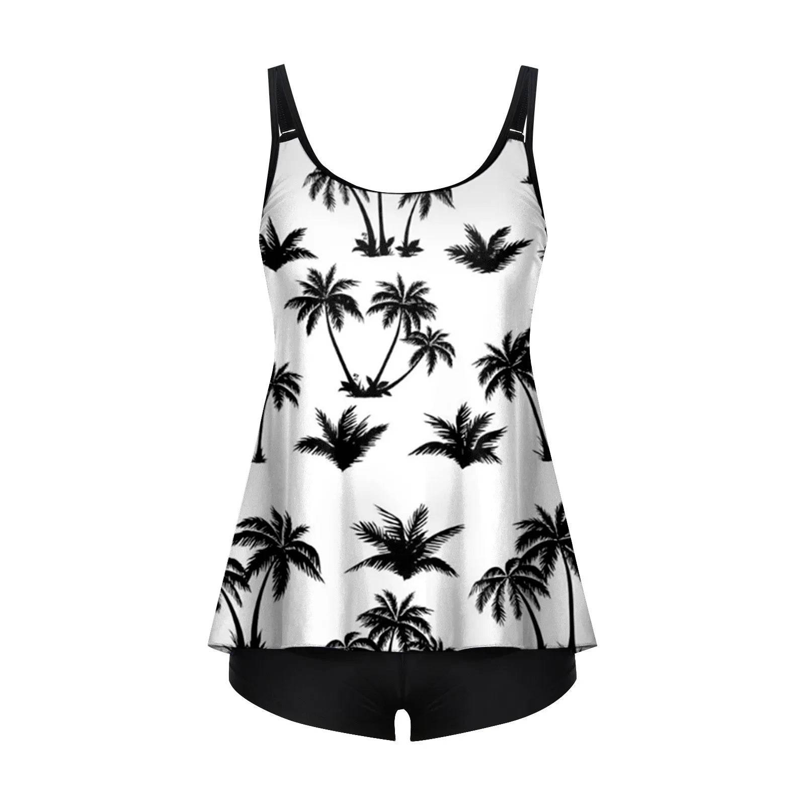 2024 Personality Popular Women's Swimsuit Sexy Printed Vest Shorts Swimsuit Two-Piece Set Soft And Comfortable Swimwear - Empire P.E