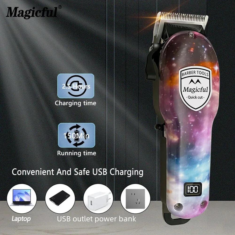 Magicful Hair Trimmer For Men Fashion Professional Hair Rechargeable Li-ion Battery - Empire P.E