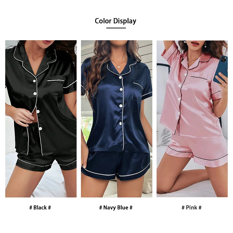 Silk Satin Pajamas Set - Empire P.E