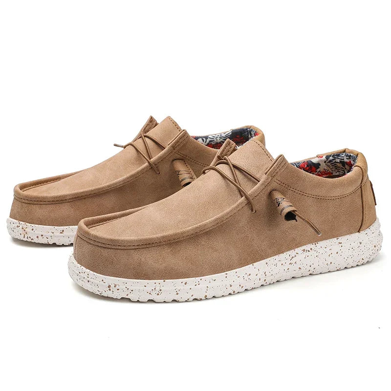 Spring Autumn Men Light Leather Casual Shoes