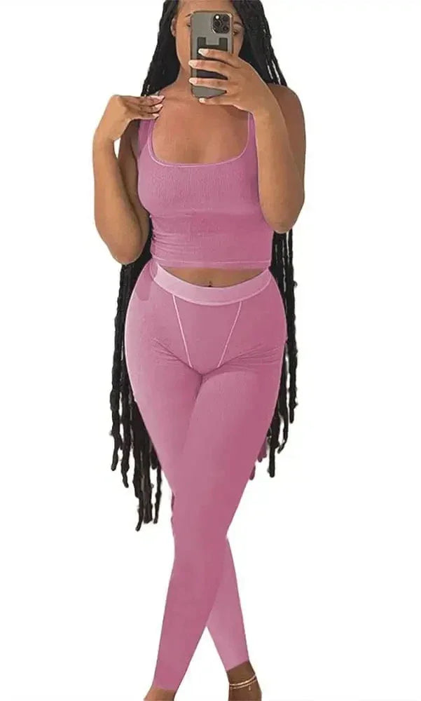 Lounge Wear Ribbed Casual 2 Piece - Empire P.E