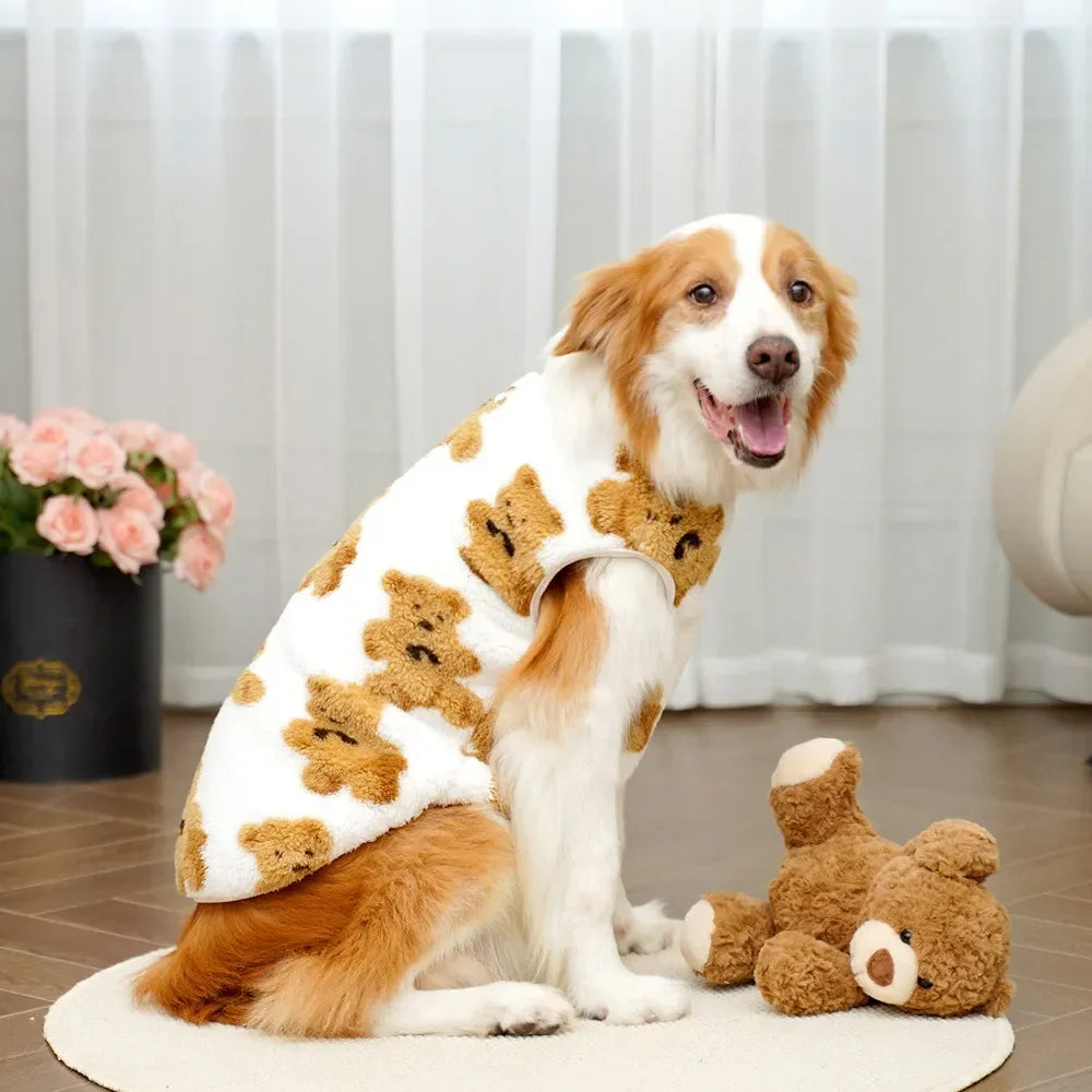 Teddy Bear Pattern Dog Sweater