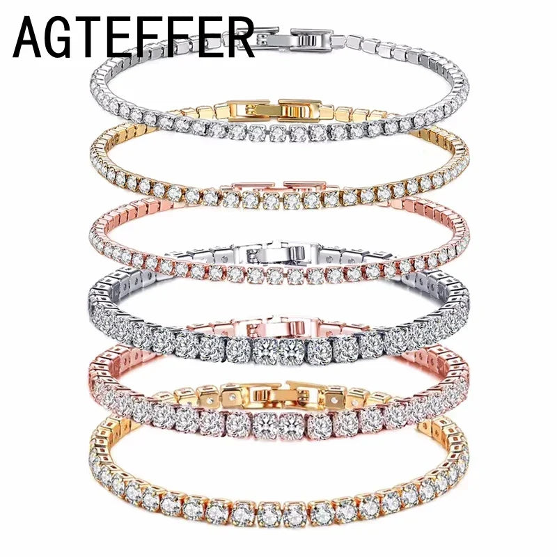 New 925 Sterling Silver Hip Hop Fashion Women's Tennis Bracelet - Empire P.E