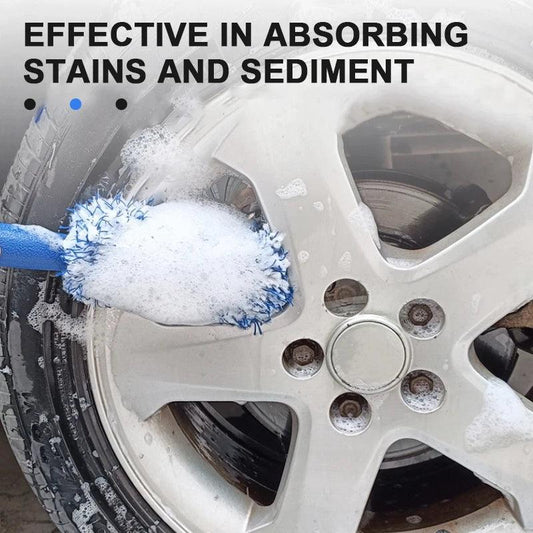 SEAMETAL Car Wheel Tire Rim Cleaning Brush Portable Plush Car Wheel Hub Brush Washing Tool Car Detailing Care Dust Removal Brush - Empire P.E