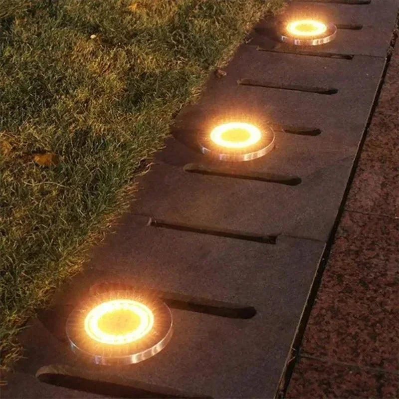 8/20LED Solar Power Disk Light Outdoor Garden Solar Underground Light - Empire P.E